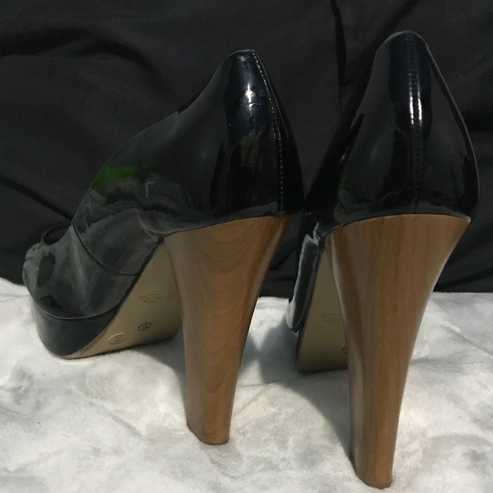 Black open toed heels